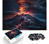 Puzzle 2000 pièces pour Adultes Volcan de Lave en éruption Séjour Anti-Stress pour Tuer Le Temps Cadeau Amusant 70x100cm