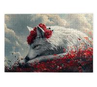 Puzzle 2000 Pièces, Puzzle 2000 Pièces Adultes en Bois, Bricolage Jeu Éducatif avec Boite Cadeau pour Adultes, Bois Épais et Résistant, Puzzles pour Décor, Idee Cadeau Femme Homme, Thème: Loup, H-75
