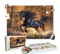 Puzzle 2000 Pieces, Puzzle 2000 Pièces Adultes, Un Puzzles Difficile, Activité Anti-Stress & Relaxation, Impression Haute Définition, Puzzles Bois forêt Cheval avec Boîte d'emballage Exquise W3H-189