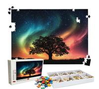 Puzzle 2000 Pieces, Puzzle 2000 Pièces Adultes, Un Puzzles Difficile, Activité Anti-Stress & Relaxation, Impression Haute Définition, Puzzles Bois Aurore Arbre avec Boîte d'emballage Exquise W3H-988
