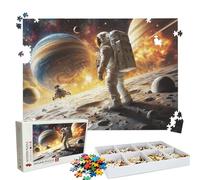 Puzzle 2000 Pieces, Puzzle 2000 Pièces Adultes, Un Puzzles Difficile, Impression Haute Définition & Couleurs Éclatantes, Puzzles Bois Univers Astronaute avec Une Boîte d'emballage Exquise W3H-444
