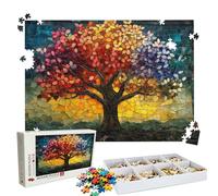 Puzzle 2000 Pieces, Puzzle 2000 Pièces Adultes, Un Puzzles Difficile, Impression Haute Définition & Couleurs Éclatantes, Puzzles Bois Arbre la vie Couleur(4) avec Une Boîte D'emballage Exquise W3H-258