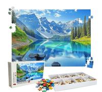 Puzzle 2000 Pieces, Puzzle 2000 Pièces Adultes, Un Puzzles Difficile, Impression Haute Définition & Couleurs Éclatantes, Puzzles Bois lac Montagne enneigée avec Une Boîte d'emballage Exquise W3H-922