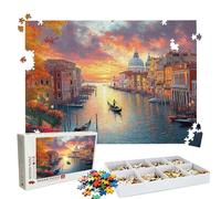 Puzzle 2000 Pieces, Puzzle 2000 Pièces Adultes, Un Puzzles Difficile, Impression Haute Définition & Couleurs Éclatantes, Puzzles Bois Venise Ville l'eau avec Une Boîte d'emballage Exquise W3H-330