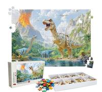 Puzzle 2000 Pieces, Puzzle 2000 Pièces Adultes, Un Puzzles Difficile, Impression Haute Définition & Couleurs Éclatantes, Puzzles Bois Volcan Dinosaure avec Une Boîte d'emballage Exquise W3H-982