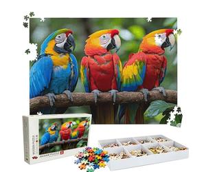 Puzzle 2000 Pieces, Puzzle 2000 Pièces Adultes, Un Puzzles Difficile, Impression Haute Définition & Couleurs Éclatantes, Puzzles Bois Perroquet Animal avec Une Boîte d'emballage Exquise W3H-435