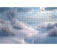 Puzzle 2000 Pieces, Puzzle Adultes 2000 Pièces Hiver, Puzzles Classiques Bois 100 x 70 CM Paysage, Exquisite Papierboxverpackung, Tragbarer Netzbeutel Geeignet für Die ganze Familie Cadeau RXPT-11142