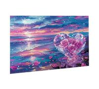 Puzzle 2000 Pièces Puzzle en Bois DIY Amour Rose Jeu De l'art Décoration Cadeau Unique pour la Décoration de la Maison, Puzzles Familial, Parfait pour Les Soirées de Jeu,Activité Familiale fr0-1024