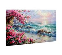 Puzzle 2000 Pièces Puzzle en Bois DIY Océan Fleur EU De l'art Décoration Cadeau Unique pour Décoration Maison, Puzzles Familial, Parfait pour Les Soirées de Jeu,Activité Familiale Parfaite K0F-193