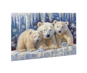 Puzzle 2000 Pièces Puzzle en Bois DIY Ours Blanc Animal EU De l'art Décoration Cadeau Unique Décoration Maison, Puzzles Familial, Parfait Les Soirées de Jeu,Activité Familiale Parfaite K0F-149
