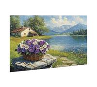 Puzzle 2000 Pièces Puzzle en Bois DIY Panier De Fleurs Paysage Jeu De l'art Décoration Cadeau Unique pour la Décoration de la Maison, Puzzles Familial, Parfait Soirées Jeu,Activité Familiale fr0-874