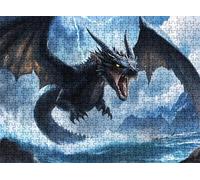 Puzzle 2000 pièces, Puzzle Impossible Adultes 99.5 x 70.5 cm, Impression Haute Définition, Jeux Éducatifs, Puzzles Bois Anti-Stress pour Toute la Famille, Décor Murale, Dinosaure Eau w0-460
