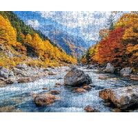 Puzzle 2000 pièces, Puzzle Impossible Adultes 99.5 x 70.5 cm, Impression Haute Définition, Jeux Éducatifs, Puzzles Bois Anti-Stress pour Toute la Famille, Décor Murale, rivière forêt w0-256