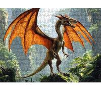 Puzzle 2000 pièces, Puzzle Impossible Adultes 99.5 x 70.5 cm, Impression Haute Définition, Jeux Éducatifs, Puzzles Bois Anti-Stress pour Toute la Famille, Décor Murale, Paysage Dinosaure-2 w0-396