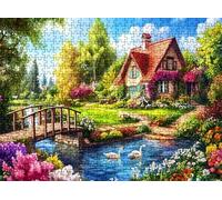Puzzle 2000 pièces, Puzzle Impossible Adultes 99.5 x 70.5 cm, Impression Haute Définition, Jeux Éducatifs, Puzzles Bois Anti-Stress pour Toute la Famille, Décor Murale, Architecture Jardin w0-352
