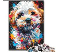 Puzzle 2000 pièces représentant Un Chien Bichon frisé, idéal pour Les Adultes à partir de 14 Ans, décoration Murale, Cadeau Unique pour Un Anniversaire ou Noël (70x100cm)