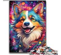 Puzzle 2000 pièces représentant Un Chien Corgi coloré, idéal pour Les Adolescents à partir de 14 Ans Casse-tête Familial, Jeux de Noël et d'anniversaire (70x100cm)