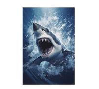 Puzzle 2000 Pieces Requin Puzzle Animal 2000 Pièces Grand Adultes Difficile Jigsaw en Bois avec Boîte Cadeau, DIY Challenge Impossible Créatif Jeu pour Adulte, Decoration Maison 99x70cm D-1003