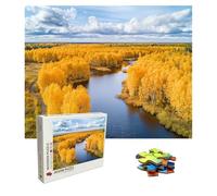 Puzzle 2000 Pièces rivière, Puzzle Adulte Bois, Impossible Classique Jigsaw Puzzles Paysage, Jeu D'adresse pour Toute la Famille, Puzzles Coloré Jeu Ponte, Decoration et Cadeau 99.5 X 70.5 cm 8p-371