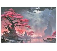 Puzzle 2000 pièces Rivières d'arbres Roses Puzzles pour Adultes Jeux d'activités Familiales,Puzzle à Faire Soi-même pour Décoration Murale de la Maison