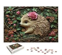 Puzzle 2000 Pièces Rose, Puzzle 2000 Pièces pour Adultes et Enfants à Partir de 14 Ans, Hérisson Puzzles Bois avec Une Boîte d'emballage Exquise, Puzzles pour Décoration Murale, Cadeau Femme, -5326