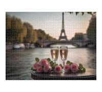 Puzzle 2000 Pièces, Roses & Paris Puzzle en Bois Durable 1T#1274