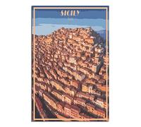 Puzzle 2000 pièces, Sicile, Italie. Puzzle 2000 pièces à Peindre pour Adultes. Puzzle Stimulant à réaliser soi-même. 100 x 70 cm.