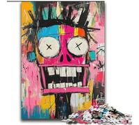 Puzzle 2000 pièces Style Basquiat, tête de Mort, pour Adultes, idéal pour Les Vacances, Le soulagement du Stress et l'amour Entre Couples 70x100cm