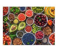 Castorland Puzzle – Table pleine de superaliments, fruits et noix colorés – 2000 pièces – Adulte