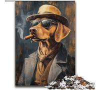 Puzzle 2000 pièces Teckel fumant Une Cigarette Jeu Stimulant et Familial idéal comme Cadeau pour Toute la Famille 70x100cm