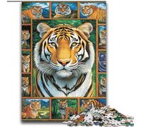 Puzzle 2000 pièces Tigre Collage pour Adolescents, Cadeaux pour 14 Ans et Plus, décoration d'intérieur, Jeux de Famille, Cadeaux de Noël et d'anniversaire 70x100cm