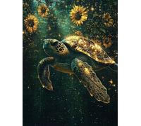 Puzzle 2000 Pièces, Tortue De Tournesol Adultes Puzzle, Classique Jigsaw Puzzles, Défi Impossible, Jeu D'adresse pour Toute la Famille, Jeu Éducatif Puzzles, Décoration de la Maison DX0YL4-923