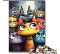 Puzzle 2000 pièces Trois Chats, Art Intéressant, Réduction du Stress, Liste de Souhaits avec Père Noël, pour Les 14 Ans (70x100cm)