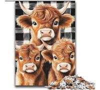 Puzzle 2000 pièces Vache des Highlands pour Adultes, à partir de 14 Ans, décoration Murale, Cadeaux Uniques pour Anniversaire et Noël (70x100cm)