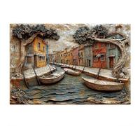 Puzzle 2000 Pieces Venise Adultes, Puzzle Abstrait Adulte, Grand Puzzles Bois avec Boite Cadeau, Jeu de Concentration pour Adultes, 2000 Pieces Puzzles Décoration Murale Maison, Cadeau Femme, R-94
