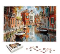 Puzzle 2000 Pièces Venise, Puzzle 2000 Pièces pour Adultes et Enfants à Partir de 14 Ans, Paysage Puzzles Bois avec Une Boîte d'emballage Exquise, Puzzles pour Décoration Murale, Cadeau Femme, -7154