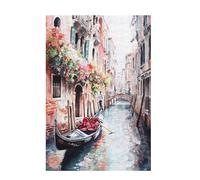 Puzzle 2000 Pieces Venise Puzzle Fleur 2000 Pièces Grand Adultes Difficile Jigsaw en Bois avec Boîte Cadeau, Challenge Impossible Créatif Jeu pour Adulte, Décoration, Cadeau Femme 99x70cm D-1313