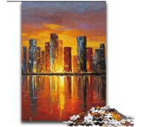 Puzzle 2000 pièces Ville en vitrail pour Adultes et Adolescents, Anti-Stress, Difficile à réaliser, pour la décoration de la Maison (14 Ans et Plus) (70x100cm)