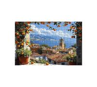 Puzzle 2000 Pieces Ville Puzzle 2000 Pieces Adultes Paysage, DIY Bois Puzzles Adulte avec Boîte en Papier Coloré, Puzzles Classiques 70 x 100CM pour Soulager Le Stress Decoration Murale LZPT-02090