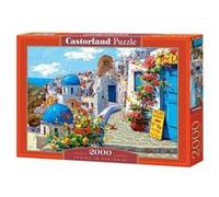 Puzzle 2000 Pièces Villes et Villages Printemps à Santorin en Carton Castorland Multicolore Multicolore G