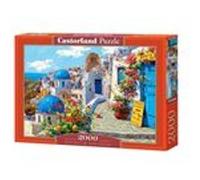 Puzzle 2000 Pièces Villes et Villages Printemps à Santorin en Carton Castorland Multicolore Multicolore G