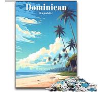 Puzzle 2000 pièces Voyage en République Dominicaine, pour Les 14 Ans et Plus Chaque pièce est Unique - Jeu Amusant et Stimulant pour Toute la Famille Bon Cadeau 70x100cm