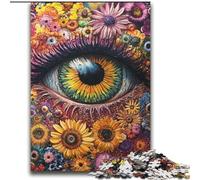 Puzzle 2000 pièces Yeux de Fleurs, Un défi à relever, mais Amusant et Humoristique, Cadeau d'anniversaire, décoration Murale (70x100cm)