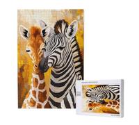 Puzzle 2000 Pieces Zèbre Grand Puzzle Classiques en Bois pour Adultes, Jeux Amusants/Colorés/Impossible/Difficiles, Cadeau d'anniversaire de Festivals pour la Famille Amis Cadeaux, Animal M-1917