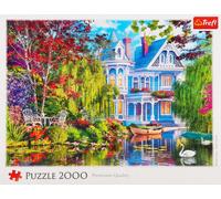 Trefl – Puzzle Maison au bord du lac – 2000 pièces – À monter soi‑même – Dès 14 ans