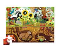 Crocodile Creek - Puzzle Dessus & Dessous 48 pièces Découverte de la Forêt pour Enfants 4 Ans et Plus - Jeu éducatif et écologique - Exploration des Animaux, Plantes et mystères cachés