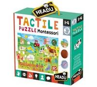 Headu Puzzle tactile Ferme Montessori - Kit multi-activités pour 2-4 ans - Fabriqué en Italie