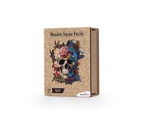Recent Toys – Puzzle en bois Skull – 232 pièces – Coffret et support – Multicolore