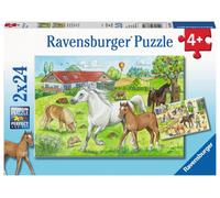 Puzzle 24 pièces 2 Puzzles - Chevaux