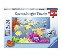 Ravensburger Puzzle pour enfants 07815 – Monde sous-marin multicolore – 2x24 pièces, dès 4 ans